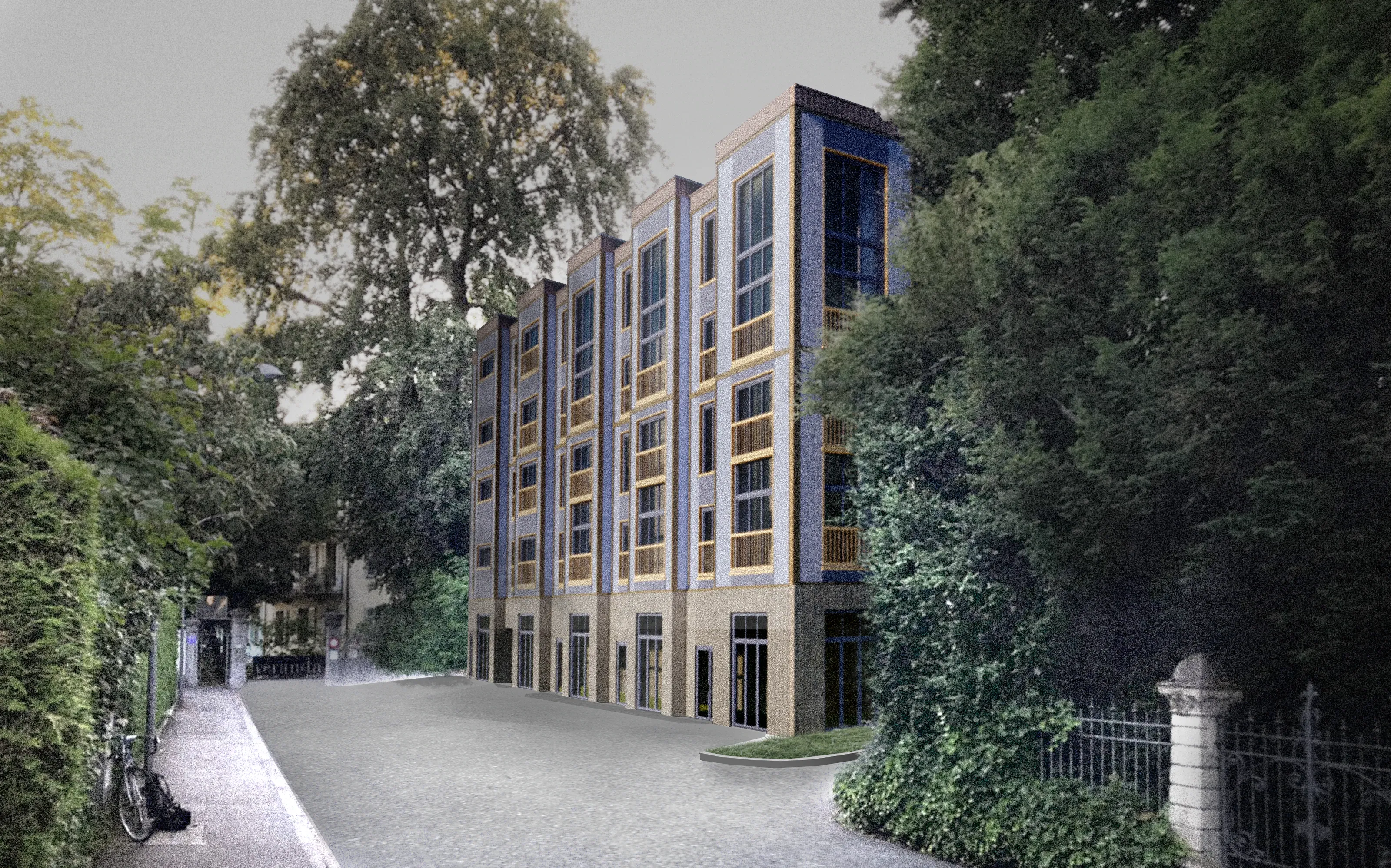 Architektonische Darstellung: Urbanes Wohnen in Bern.